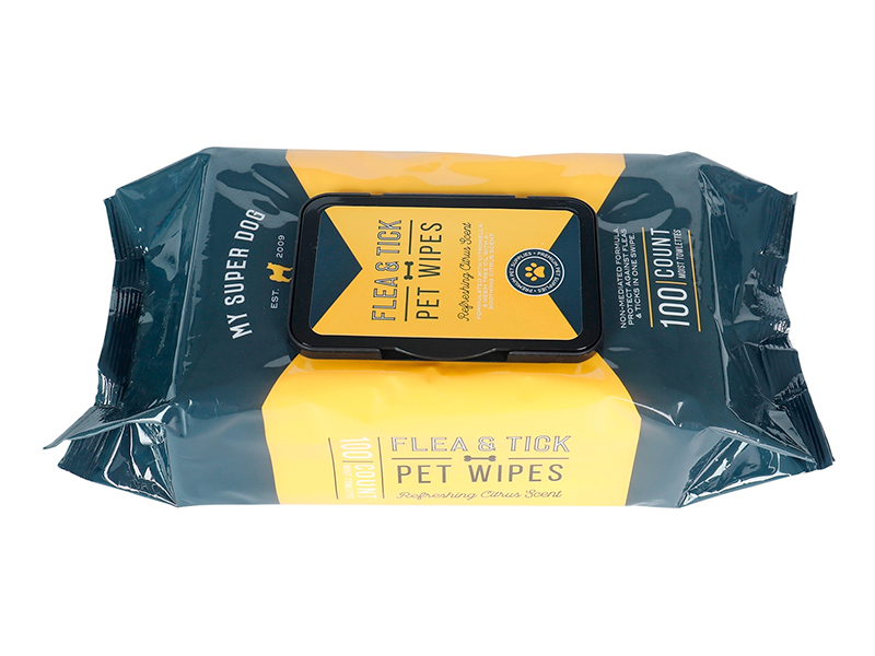 ผ้าเช็ดทำความสะอาดเปียกสำหรับสัตว์เลี้ยง